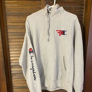 Faze X Champion Grey Large Hoodie